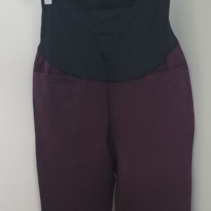 Maternity Pants in Plum and Black